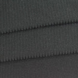Dark Grey Vertical-Stripe Rib Knit, Polyester — photo 2