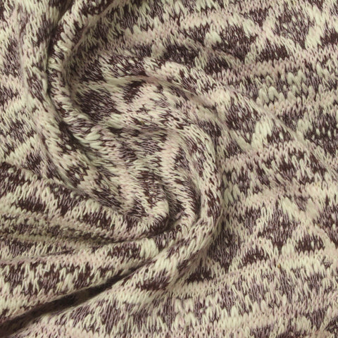 Cream Diamond Chunky Knit, Cotton-Poly