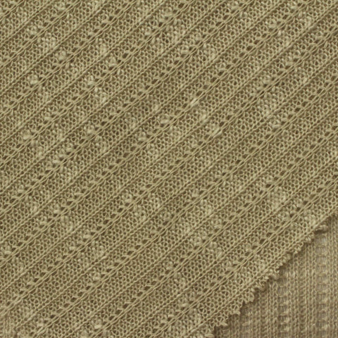 Light Beige Openwork Rib Knit, Polyester