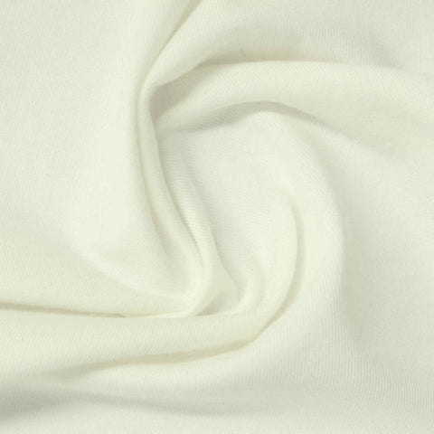 Cotton Polyester Jersey Knit Fabric, 230 gsm, 160 cm — White