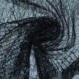 Black Horizontal-Line Mesh, Polyester — photo 2