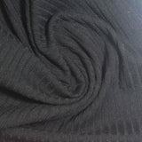Polyester Viscose Stretch Rib Knit Fabric, 285 gsm, 158 cm — Grey — photo 2