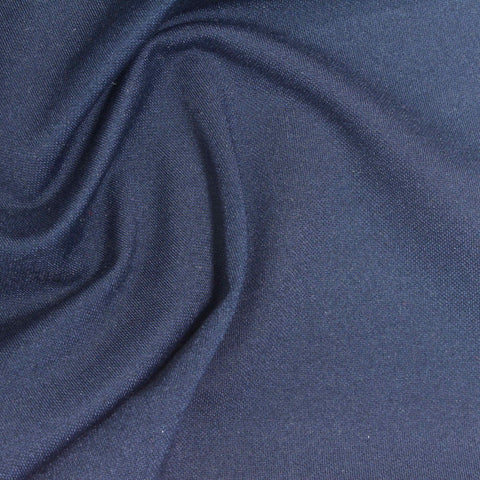 Viscose Nylon Stretch Interlock Knit Fabric, 247 gsm, 156 cm — Navy