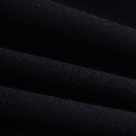 Polyester Cotton Stretch Denim Fabric, 162 cm — Black