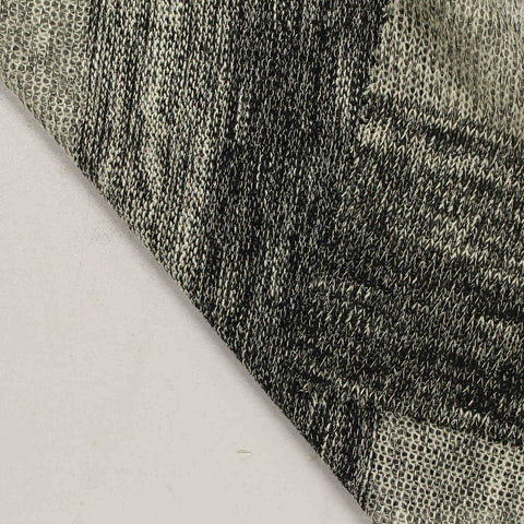 Dark Grey Horizontal-Stripe Chunky Knit, Poly-Viscose, 260 gsm