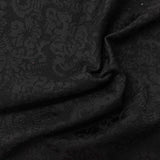 Black Tone-on-Tone Scroll Jacquard, Polyester — photo 2
