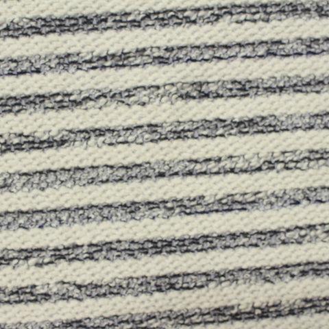 Cream Stripes Chunky Knit, Poly-Cotton