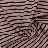 Black Stripes Jersey Knit, Poly-Viscose — photo 2