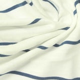 Blue Horizontal-Stripe Jersey Knit, Cotton-Modal — photo 2