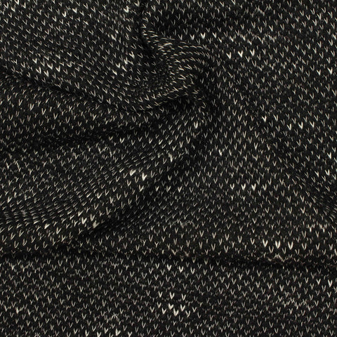Black Marl Chunky Knit, Viscose-Metallic