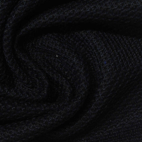 100% Polyester Chunky Knit Fabric, 410 gsm, 160 cm — Black