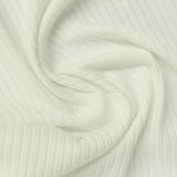 Polyester Stretch Rib Knit Fabric, 250 gsm, 166 cm — White — photo 2