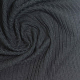 Polyester Viscose Stretch Rib Knit Fabric, 330 gsm, 135 cm — Grey — photo 2