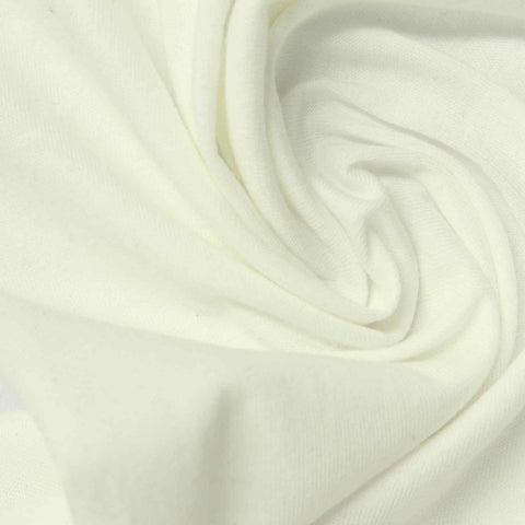 100% Cotton Jersey Knit Fabric, 176 gsm, 170 cm — White
