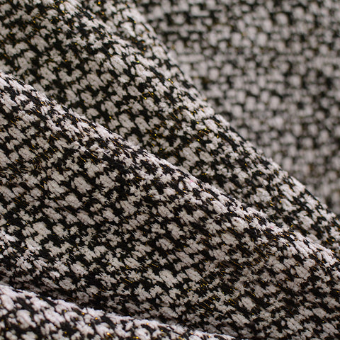 Black Marl Chunky Knit, Polyester, 232 gsm