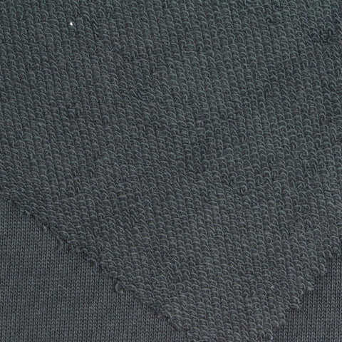 Cotton Polyester French Terry Fabric, 266 gsm, 155 cm — Grey