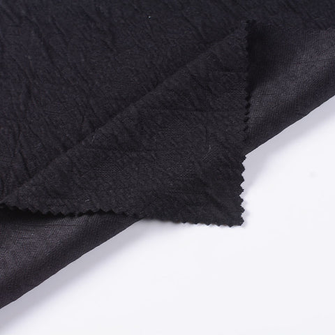 Black Tone-on-Tone Jacquard, Poly-Viscose, 285 gsm