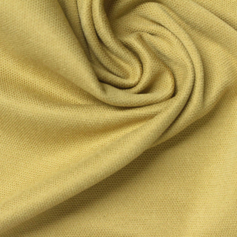 Brushed Polyester Stretch Interlock Knit Fabric, 230 gsm, 185 cm — Khaki