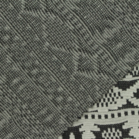 Black Bands Interlock Knit, Polyester, 315 gsm