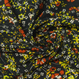 Orange Flowers Jersey Knit, Polyester — photo 2