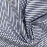 Blue Vertical-Stripe Lace, Polyester — photo 2