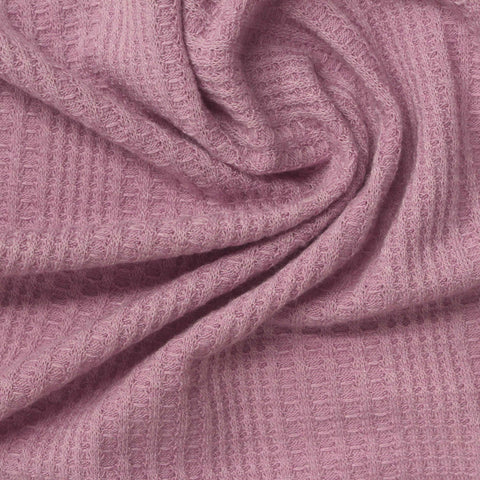 Dusty Pink Waffle Knit, Poly-Viscose
