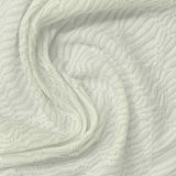 Jacquard Polyester Metallic Stretch Jersey Knit Fabric, 114 gsm, 160 cm — White — photo 2