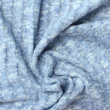 Light Blue Marl Rib Knit, Viscose-Poly — photo 2
