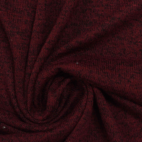 Viscose Polyester Stretch Chunky Knit Fabric, 182 gsm, 142 cm — Red