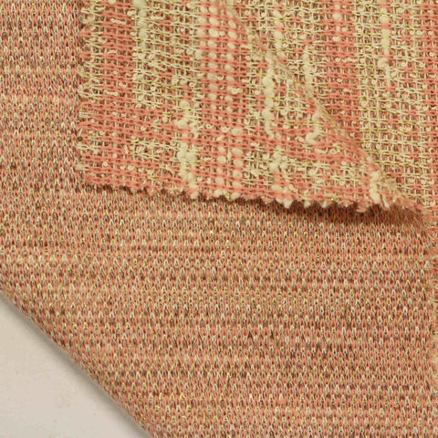 Pink Check Chunky Knit, Poly-Cotton