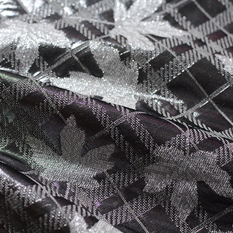 Black Leaves Jacquard, Polyester, 190 gsm