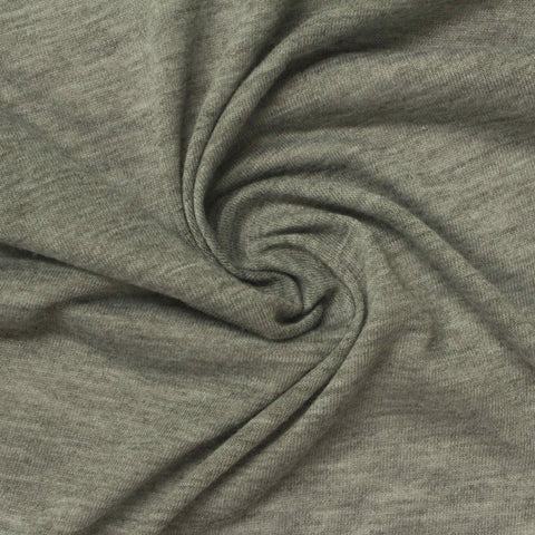 Grey Marl Jersey Knit, Polyester, 130 gsm, 160 cm