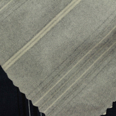 White Vertical-Stripe Milk Silk Knit, Polyester