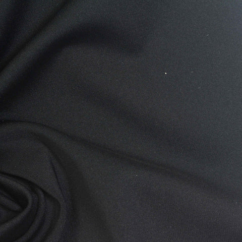Ponte Knit Fabric, 250 gsm, 152 cm — Black