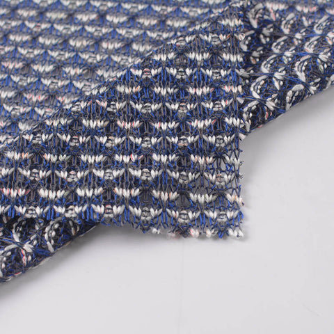 Blue Textured Chunky Knit, Poly-Cotton