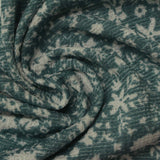 Green Abstract Linen-Look, Polyester — photo 2