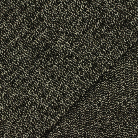 Black Marl Rib Knit, Viscose-Poly, 200 gsm