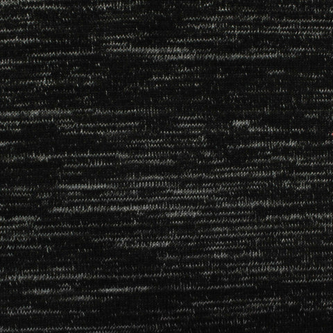 Black Marl Chunky Knit, Poly-Cotton, 270 gsm