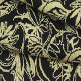 Black Floral Interlock Knit, Poly-Viscose — photo 2