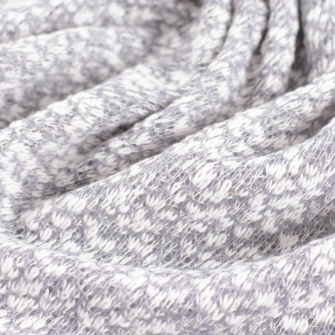 Heather Cotton Polyester Chunky Knit Fabric, 165 gsm, 180 cm — Grey