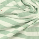 Light Green Horizontal-Stripe Jersey Knit, Cotton-Modal — photo 2