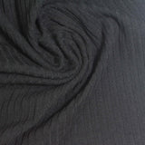 Polyester Viscose Stretch Rib Knit Fabric, 300 gsm, 140 cm — Grey — photo 2