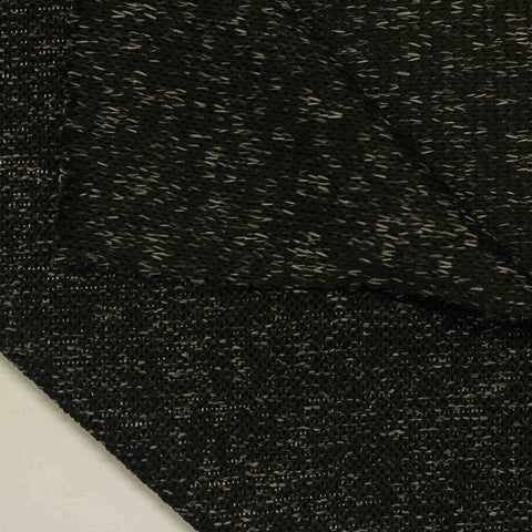 Black Marl Chunky Knit, Polyester, 200 gsm, 167 cm