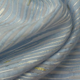 Light Blue Horizontal-Band Jacquard, Cotton-Poly — photo 2