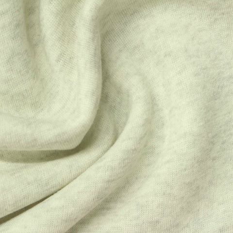Light Yellow Marl Jersey Knit, Poly-Viscose, 220 gsm