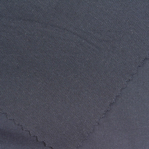 Viscose Nylon Blend Ponte Knit Fabric, 200 gsm, 155 cm — Navy, ref EF-250438