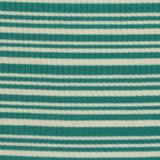 Teal Vertical-Stripe Rib Knit, Poly-Viscose — photo 2