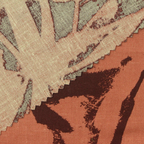 Dark Brown Animal Print Woven, Viscose-Linen