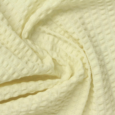 Jacquard Cotton Stretch Warp Knit Fabric, 200 gsm, 160 cm — Yellow