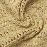 Light Yellow Openwork-Band Pointelle Knit, Poly-Cotton — photo 2